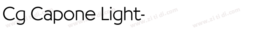 Cg Capone Light字体转换